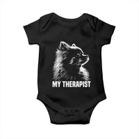 My Therapist Is A Pomeranian Baby Onesie Dog Lover Gift Idea