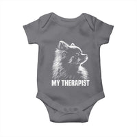 My Therapist Is A Pomeranian Baby Onesie Dog Lover Gift Idea