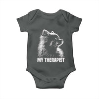 My Therapist Is A Pomeranian Baby Onesie Dog Lover Gift Idea