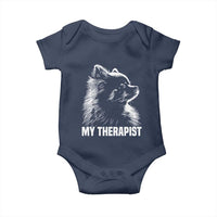 My Therapist Is A Pomeranian Baby Onesie Dog Lover Gift Idea
