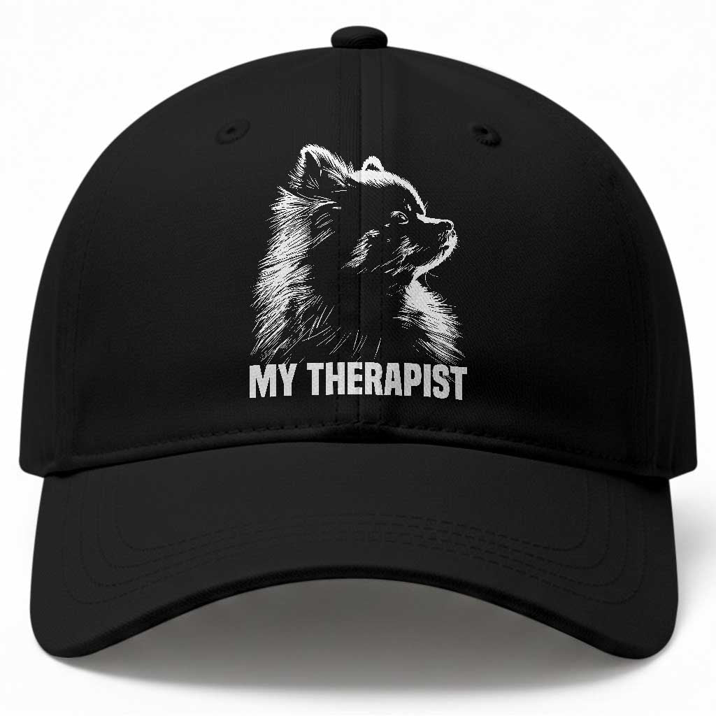 My Therapist Is A Pomeranian Baseball Cap Dog Lover Gift Idea