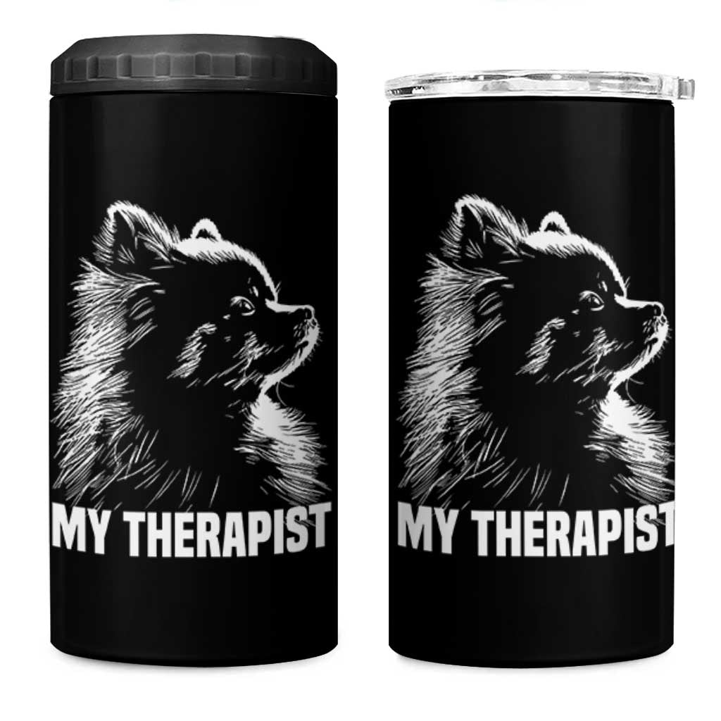 My Therapist Is A Pomeranian 4 in 1 Can Cooler Tumbler Dog Lover Gift Idea