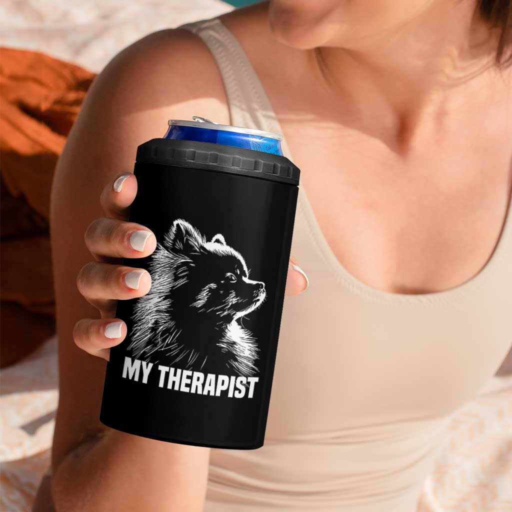 My Therapist Is A Pomeranian 4 in 1 Can Cooler Tumbler Dog Lover Gift Idea