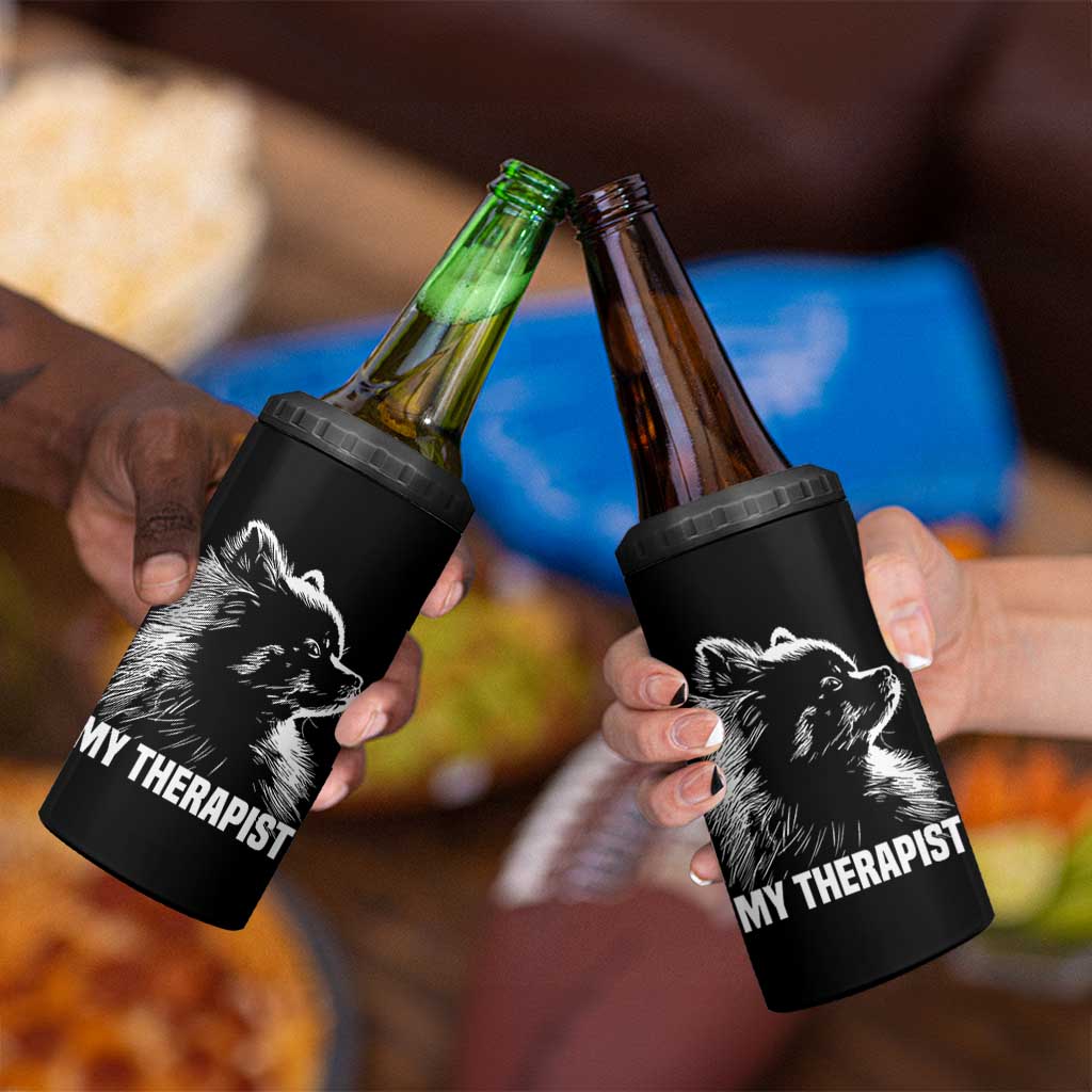 My Therapist Is A Pomeranian 4 in 1 Can Cooler Tumbler Dog Lover Gift Idea