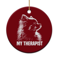 My Therapist Is A Pomeranian Ceramic Ornament Dog Lover Gift Idea