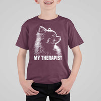 My Therapist Is A Pomeranian T Shirt For Kid Dog Lover Gift Idea