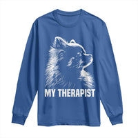 My Therapist Is A Pomeranian Long Sleeve Shirt Dog Lover Gift Idea