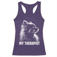 My Therapist Is A Pomeranian Racerback Tank Top Dog Lover Gift Idea