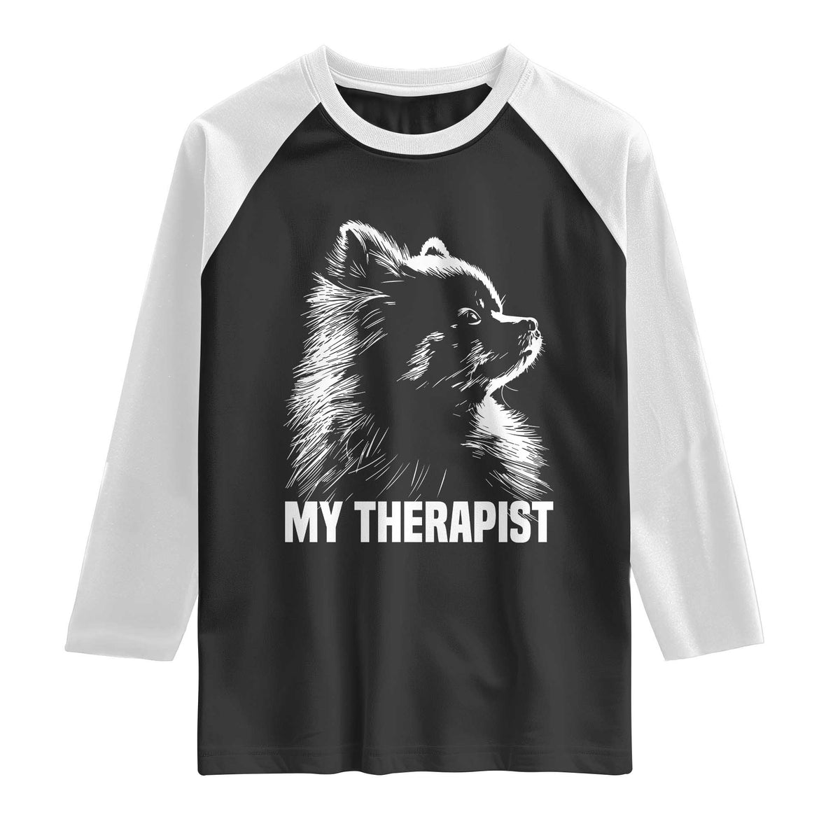 My Therapist Is A Pomeranian Raglan Shirt Dog Lover Gift Idea