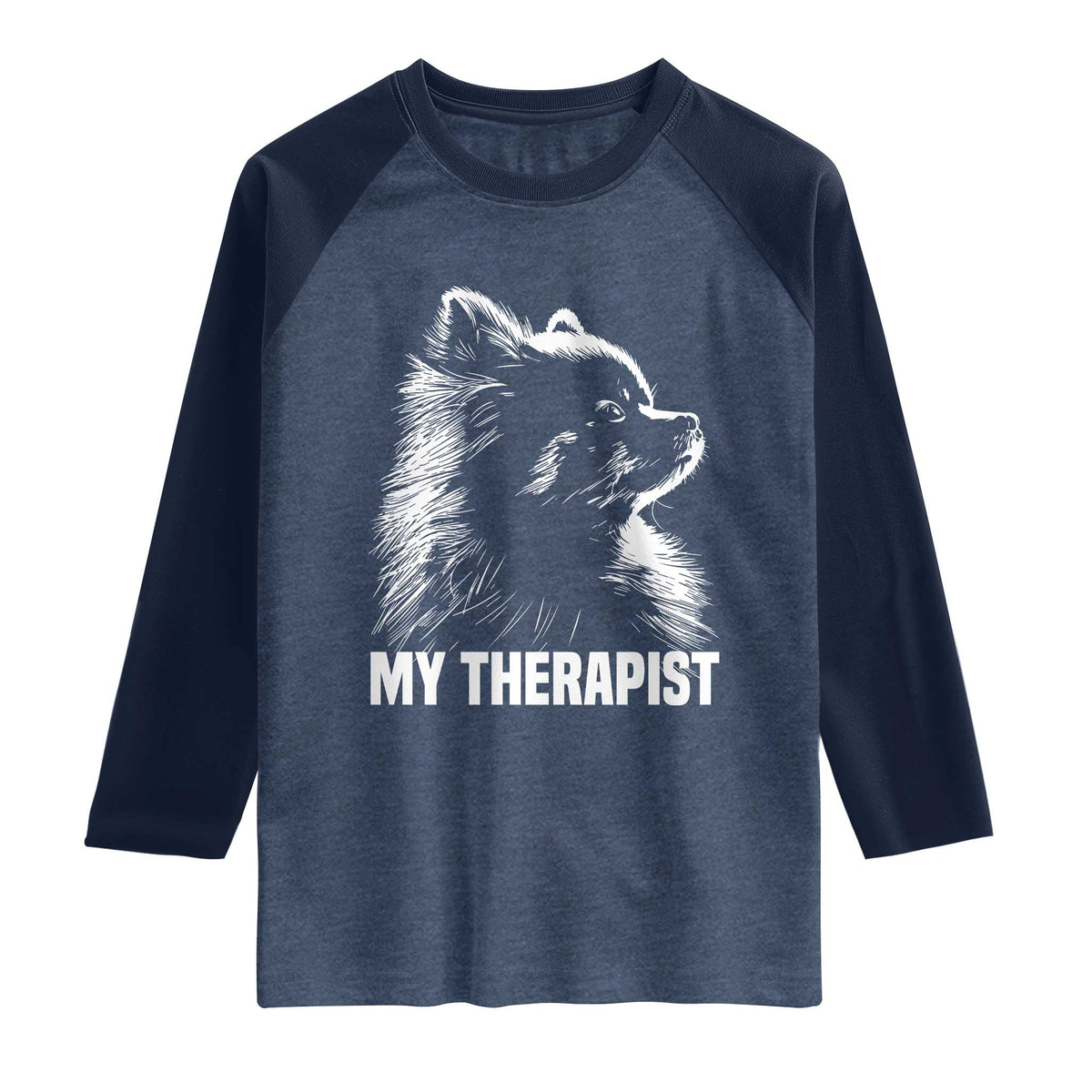 My Therapist Is A Pomeranian Raglan Shirt Dog Lover Gift Idea