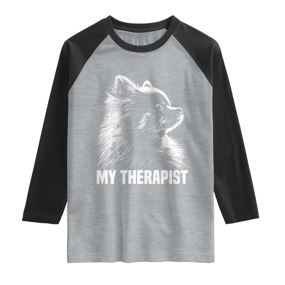 My Therapist Is A Pomeranian Raglan Shirt Dog Lover Gift Idea