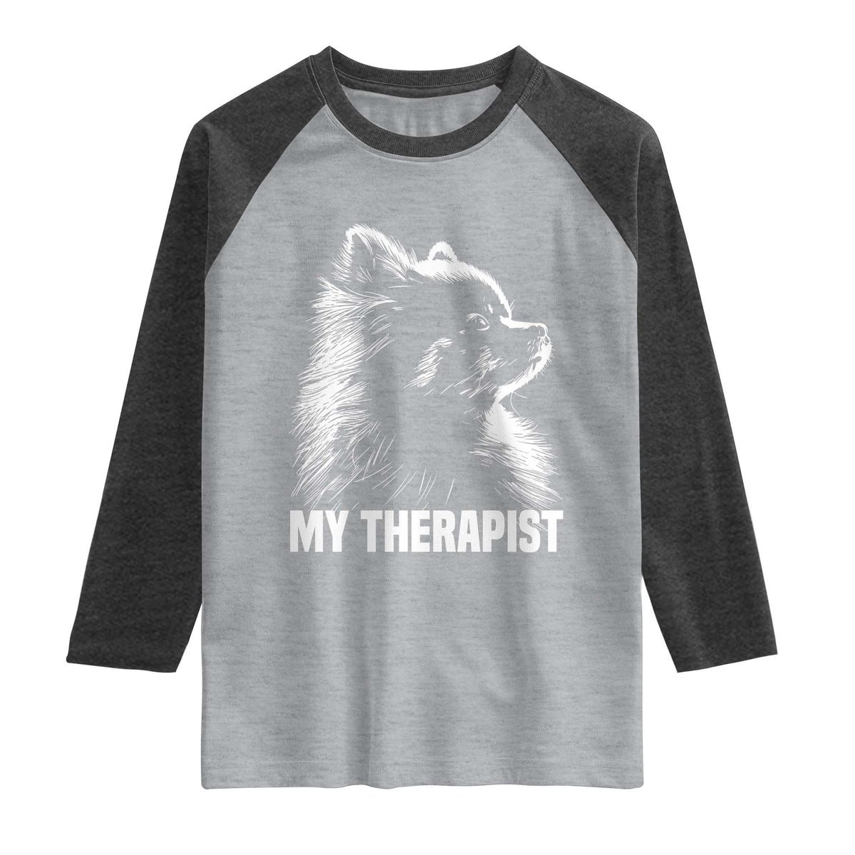 My Therapist Is A Pomeranian Raglan Shirt Dog Lover Gift Idea