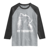 My Therapist Is A Pomeranian Raglan Shirt Dog Lover Gift Idea