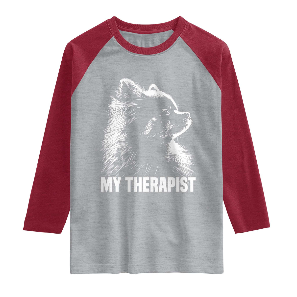My Therapist Is A Pomeranian Raglan Shirt Dog Lover Gift Idea
