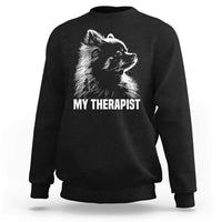My Therapist Is A Pomeranian Sweatshirt Dog Lover Gift Idea