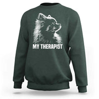 My Therapist Is A Pomeranian Sweatshirt Dog Lover Gift Idea