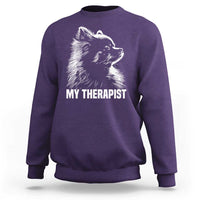My Therapist Is A Pomeranian Sweatshirt Dog Lover Gift Idea