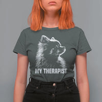 My Therapist Is A Pomeranian T Shirt For Women Dog Lover Gift Idea