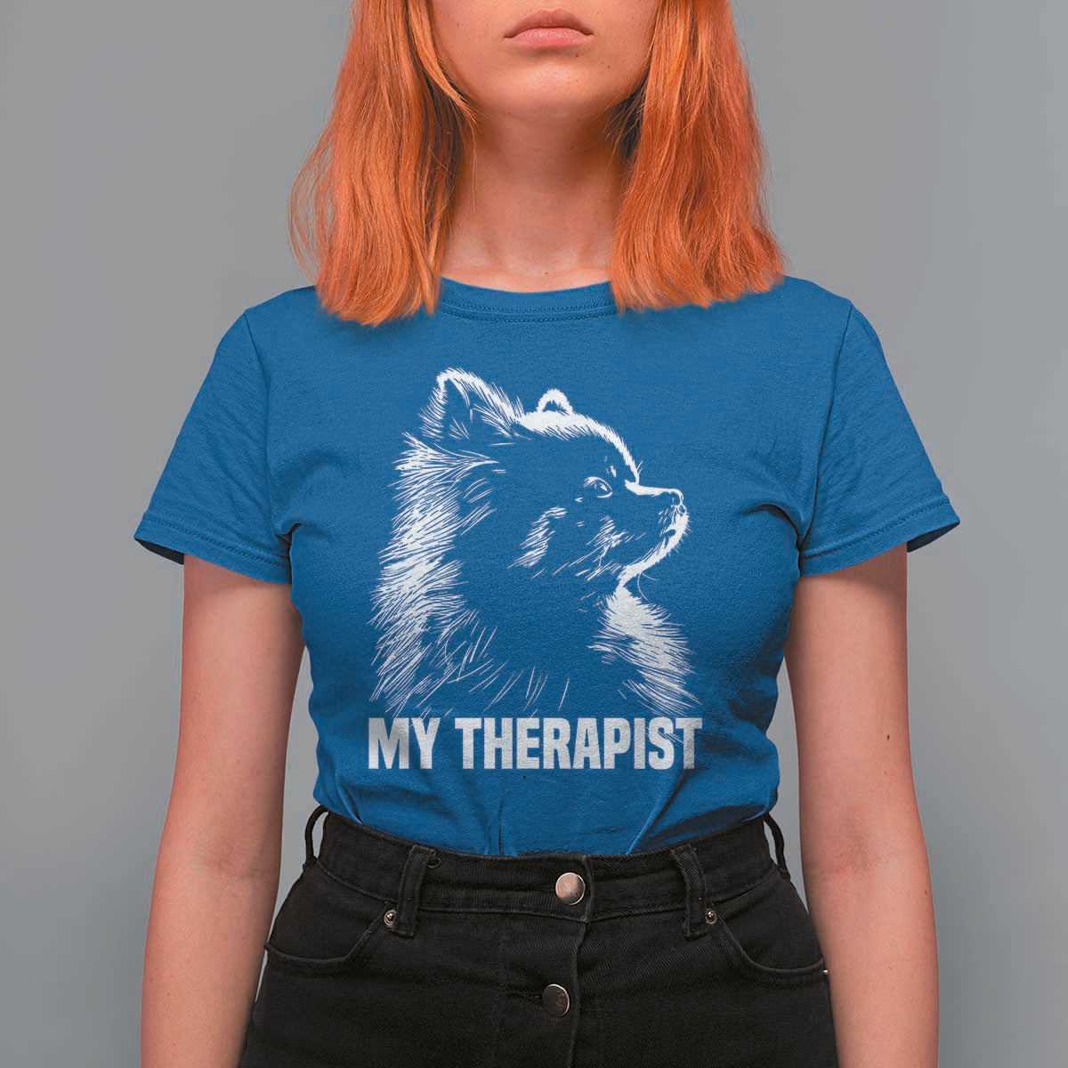 My Therapist Is A Pomeranian T Shirt For Women Dog Lover Gift Idea