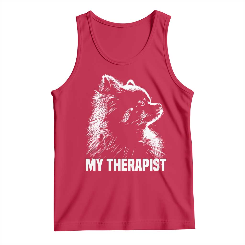 My Therapist Is A Pomeranian Tank Top Dog Lover Gift Idea