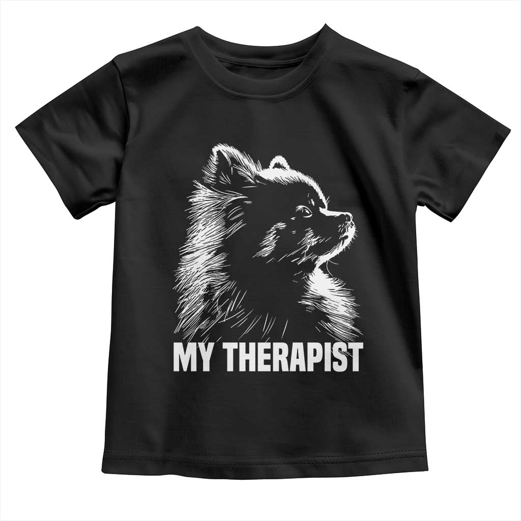 My Therapist Is A Pomeranian Toddler T Shirt Dog Lover Gift Idea