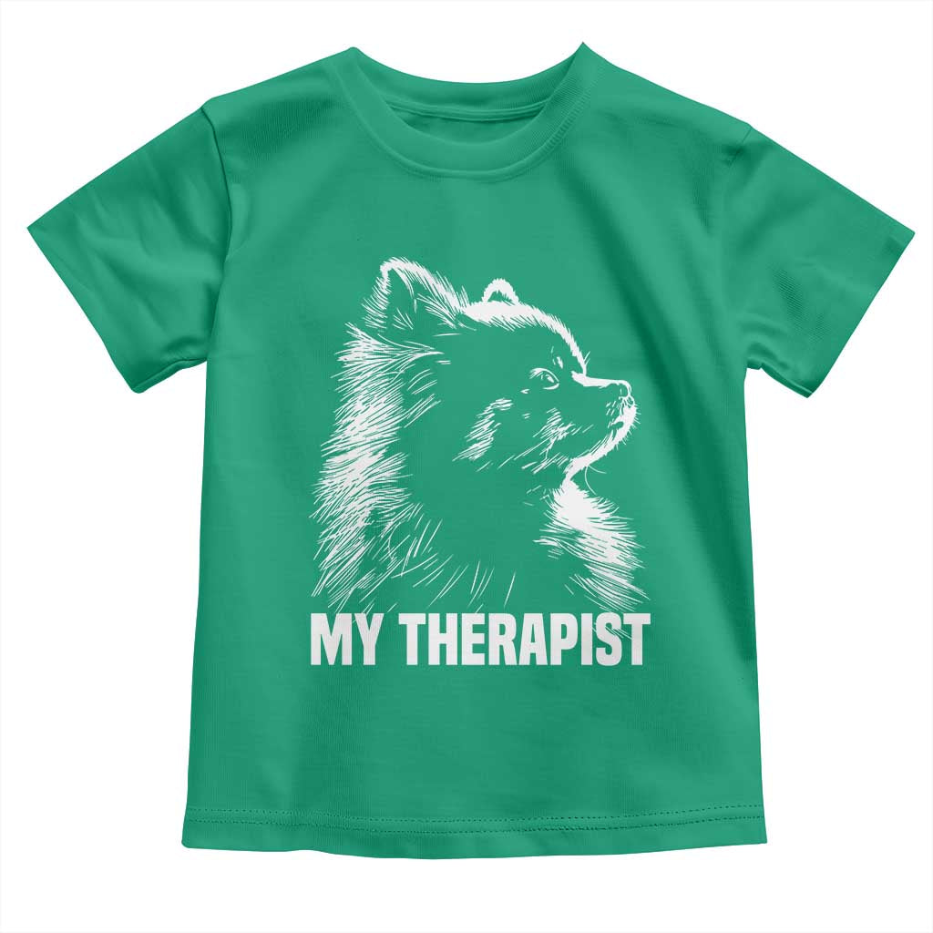 My Therapist Is A Pomeranian Toddler T Shirt Dog Lover Gift Idea
