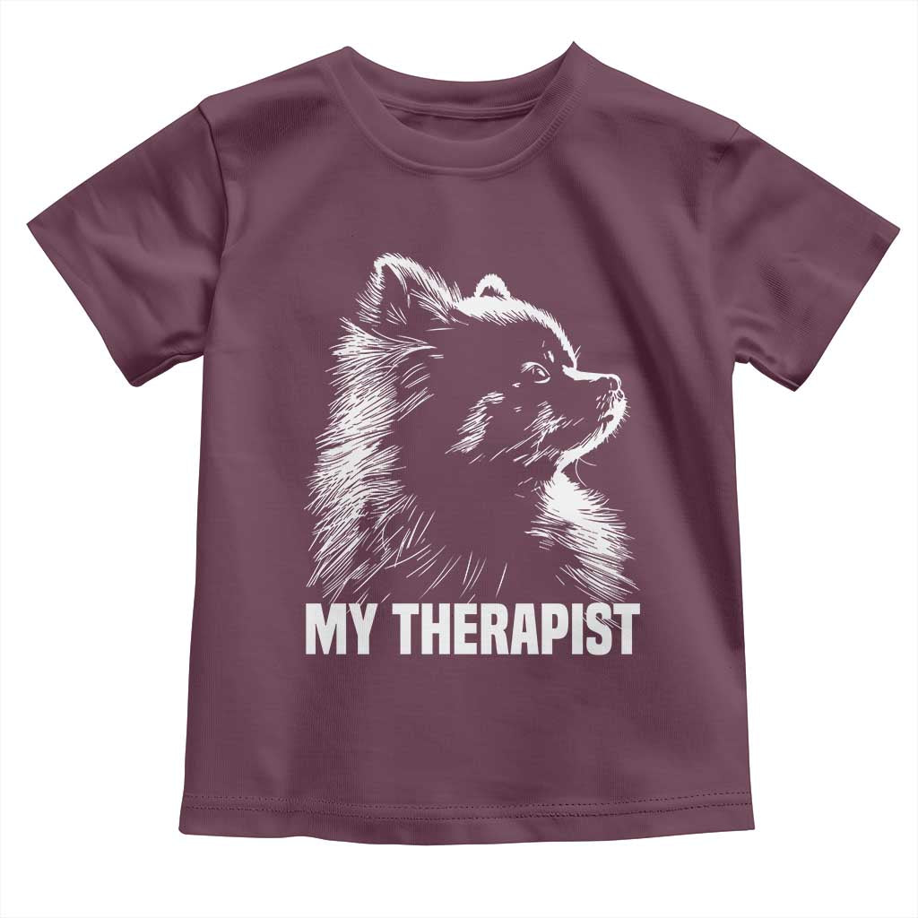 My Therapist Is A Pomeranian Toddler T Shirt Dog Lover Gift Idea