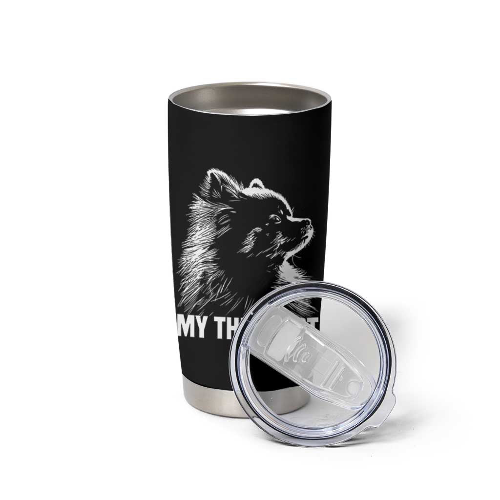 My Therapist Is A Pomeranian Tumbler Cup Dog Lover Gift Idea