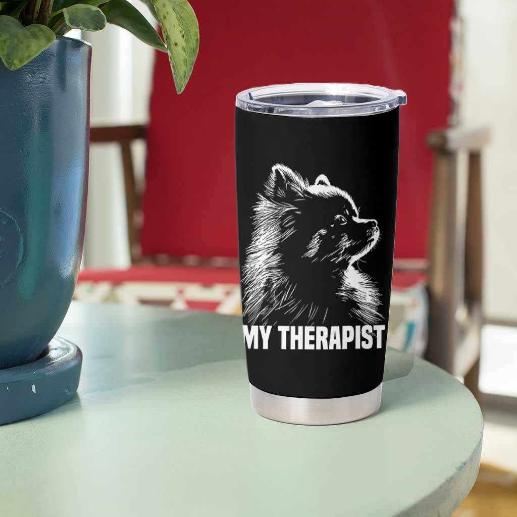 My Therapist Is A Pomeranian Tumbler Cup Dog Lover Gift Idea