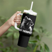 My Therapist Is A Pomeranian Tumbler With Handle Dog Lover Gift Idea