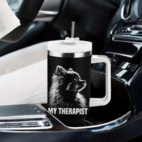 My Therapist Is A Pomeranian Tumbler With Handle Dog Lover Gift Idea