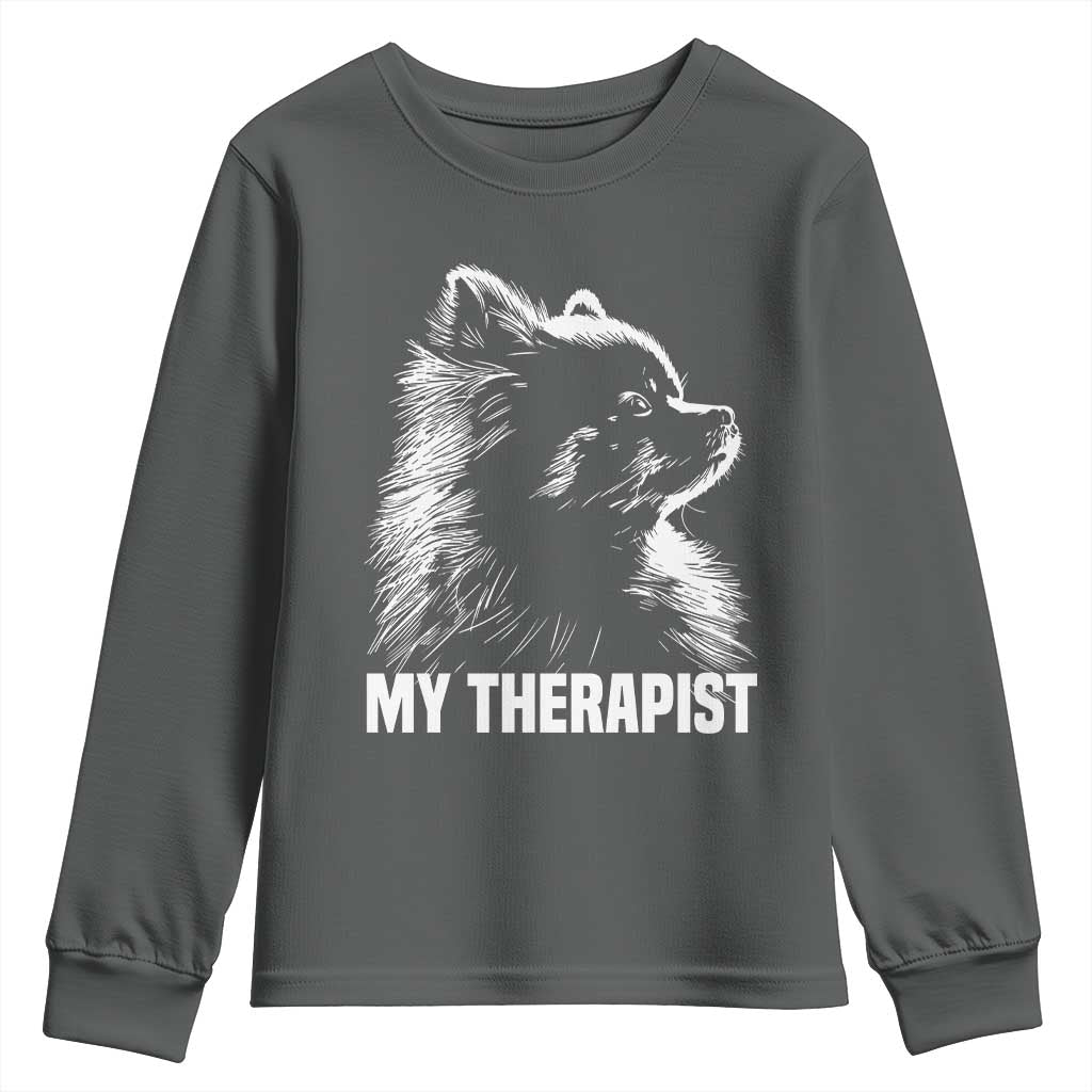 My Therapist Is A Pomeranian Youth Sweatshirt Dog Lover Gift Idea