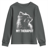 My Therapist Is A Pomeranian Youth Sweatshirt Dog Lover Gift Idea