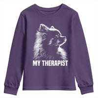 My Therapist Is A Pomeranian Youth Sweatshirt Dog Lover Gift Idea