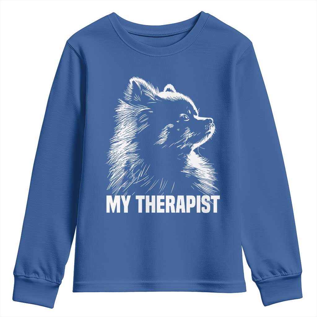 My Therapist Is A Pomeranian Youth Sweatshirt Dog Lover Gift Idea
