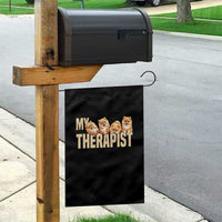 My Therapist Is My Dog Garden Flag Cute Pomeranian Lover Meme