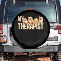 My Therapist Is My Dog Spare Tire Cover Cute Pomeranian Lover Meme