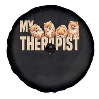 My Therapist Is My Dog Spare Tire Cover Cute Pomeranian Lover Meme