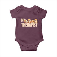 My Therapist Is My Dog Baby Onesie Cute Pomeranian Lover Meme