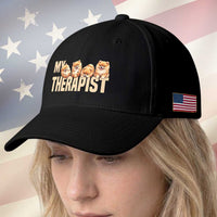 My Therapist Is My Dog Baseball Cap Cute Pomeranian Lover Meme
