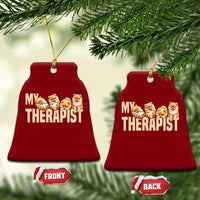My Therapist Is My Dog Ceramic Ornament Cute Pomeranian Lover Meme