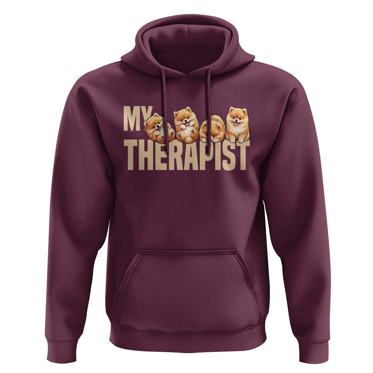 My Therapist Is My Dog Hoodie Cute Pomeranian Lover Meme