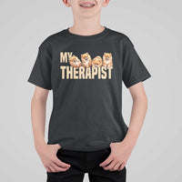 My Therapist Is My Dog T Shirt For Kid Cute Pomeranian Lover Meme