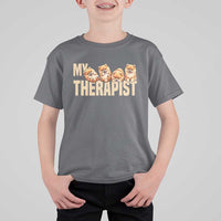 My Therapist Is My Dog T Shirt For Kid Cute Pomeranian Lover Meme