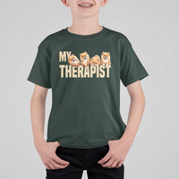 My Therapist Is My Dog T Shirt For Kid Cute Pomeranian Lover Meme