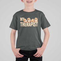 My Therapist Is My Dog T Shirt For Kid Cute Pomeranian Lover Meme