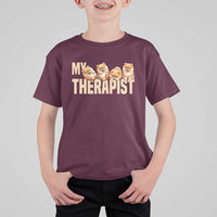 My Therapist Is My Dog T Shirt For Kid Cute Pomeranian Lover Meme