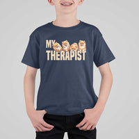 My Therapist Is My Dog T Shirt For Kid Cute Pomeranian Lover Meme
