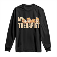 My Therapist Is My Dog Long Sleeve Shirt Cute Pomeranian Lover Meme