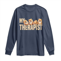 My Therapist Is My Dog Long Sleeve Shirt Cute Pomeranian Lover Meme